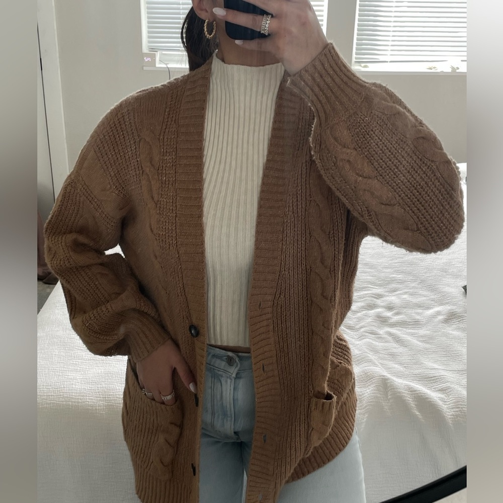 Brown Cardigan Sweater